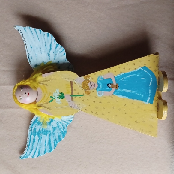 Other - Guardian Angel - Handpainted Wooden Angel